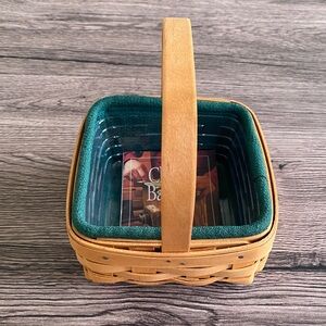 Longaberger Tarragon Hostess Booking Basket Set 2002 Liner Protector